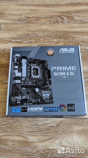 Материнская плата asus prime H610M-A D4-CSM 1700