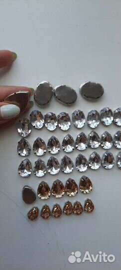 Стразы пришивные в оправе (в цапах)