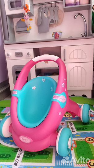Ходунки каталка детские Smoby, коляска для кукол