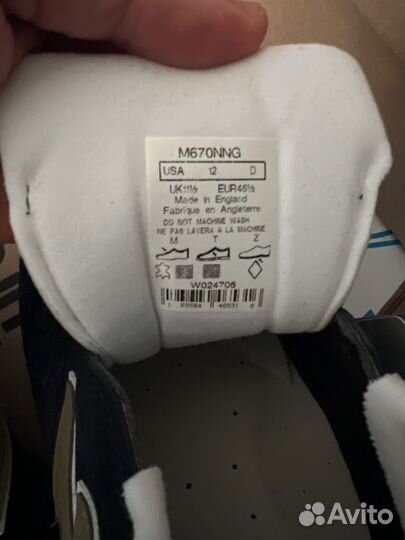 New Balance 670 NNG 12US / 30cm