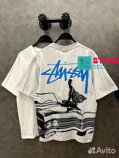 Stussy футболка оверсайз кабриолет