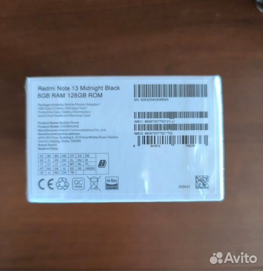 Xiaomi Redmi Note 13, 6/128 ГБ