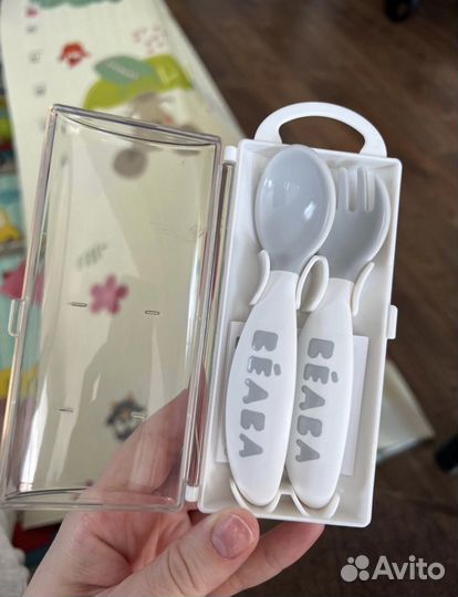 Детский набор ложка и вилка Beaba для малыша