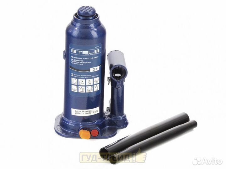 Домкрат бутылочный 3 т (188-363 мм) Stels 51161