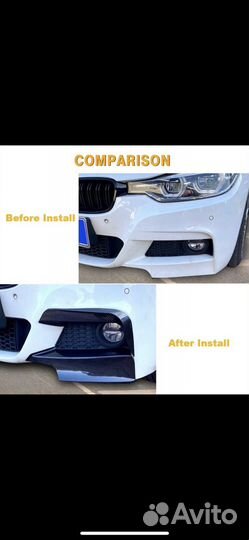 Накладки клыки bmw f30