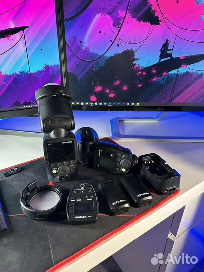 Вспышка для canon prophoto+радиосинхронизатор