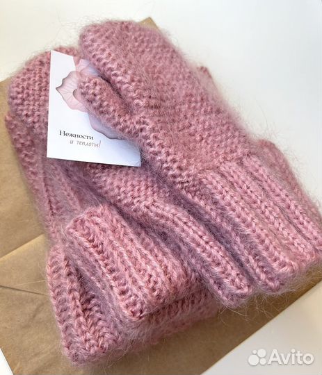 Комплект из мохера (шапка на выбор)