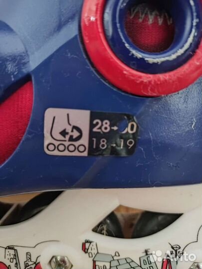 Детские ролики и защита, б/у