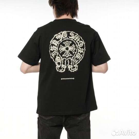 Chrome hearts футболка черная