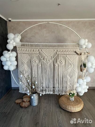 Штора из макраме