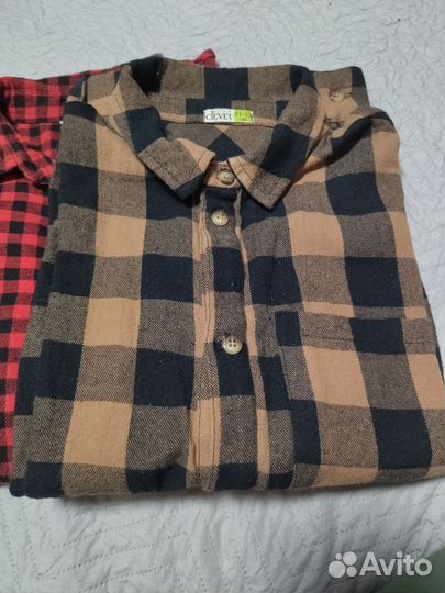 Фланелевая рубашка для мальчика 140-146