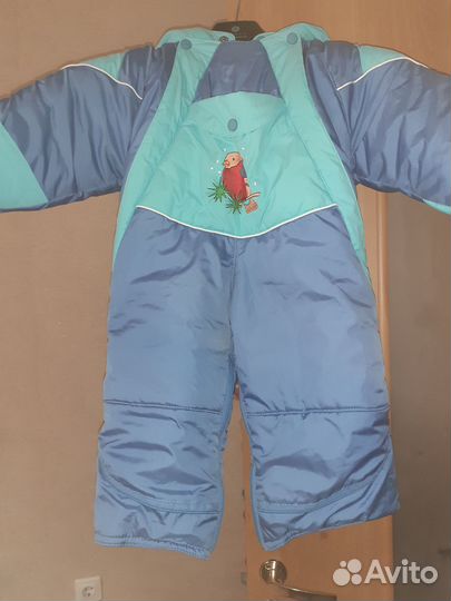 Теплый комбинезон - трансформер для мальчика 74-80