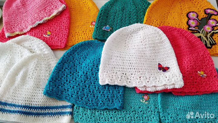 Шапочки разные хлопок