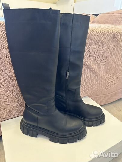 Сапоги зимние нат кожа 38 р