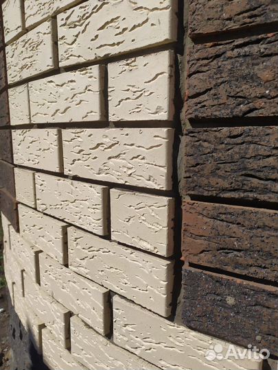 Лицевой кирпич Сливки Рустика меланж ГОСТ