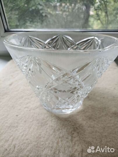 Хрустальная ваза салатница конфетница времён СССР