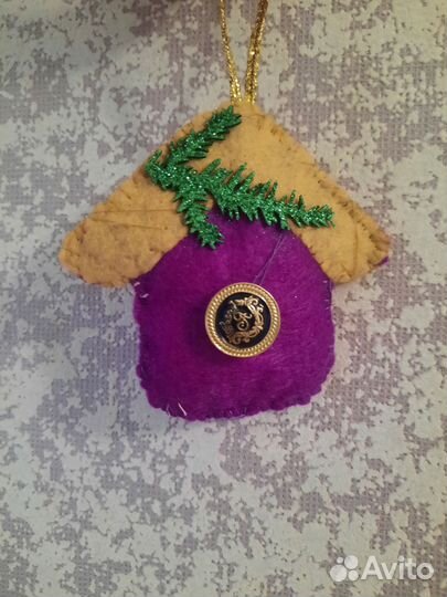 Елочные игрушки из фетра