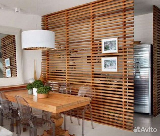 Реечные перегородок для интерьера