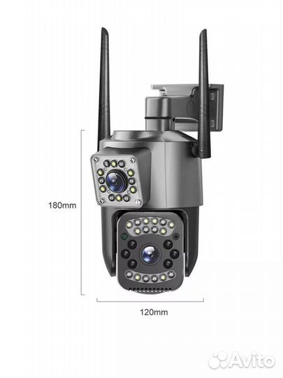 Камера видеонаблюдения с 2 объективами с сим-карто