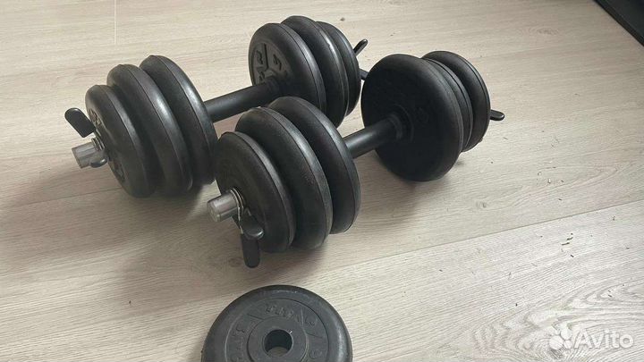 Гантели разборные обрезиненные