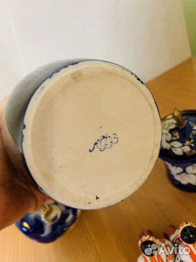 Вазы лфз Синие цветы Кобальт