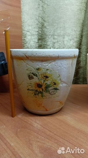 Горшок для цветов керамика бу