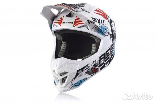 Шлем кроссовый Acerbis profile 4 White/Blue/Red