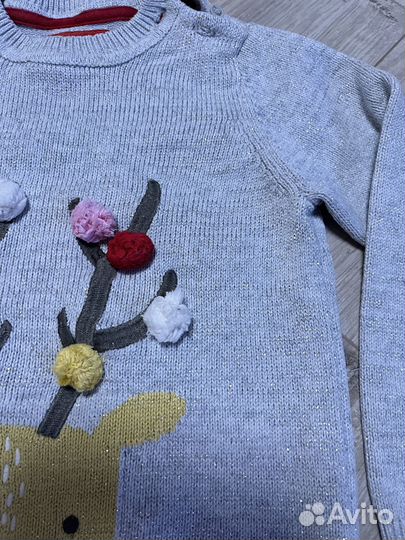 Новогодний свитер для девочки 104