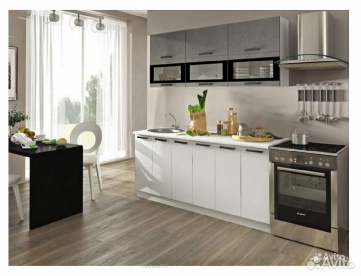 Кухня Фиджи белый/бетон 1800