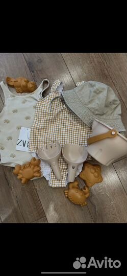 Купальник h&m 98, шляпа zara