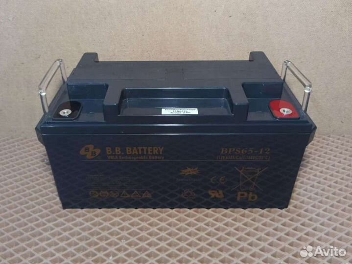 AGM аккумулятор B.B. Battery 65Ач (гелевый), ибп
