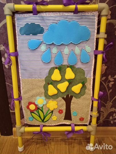 Развивающая ширма из фетра, коврик, панно