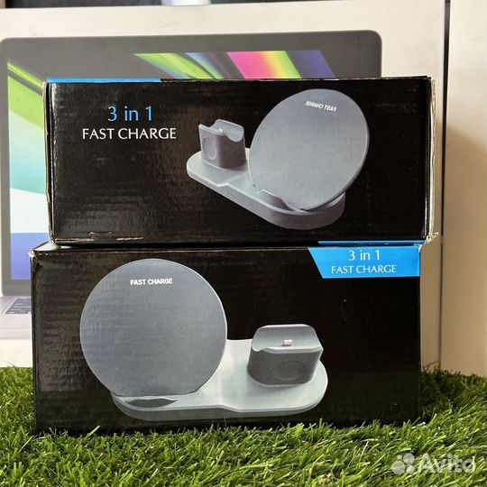 Беспроводная зарядная станция Fast Charge 3 в 1