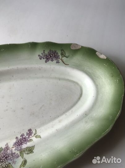 Блюдо фарфор, Н.К.М.П винтаж 1934г