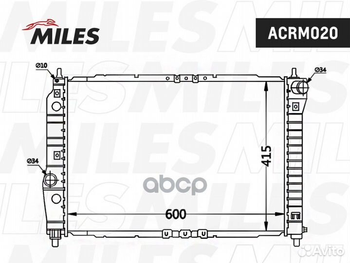 Радиатор chevrolet aveo 06- 1.2/1.4 MT acrm020