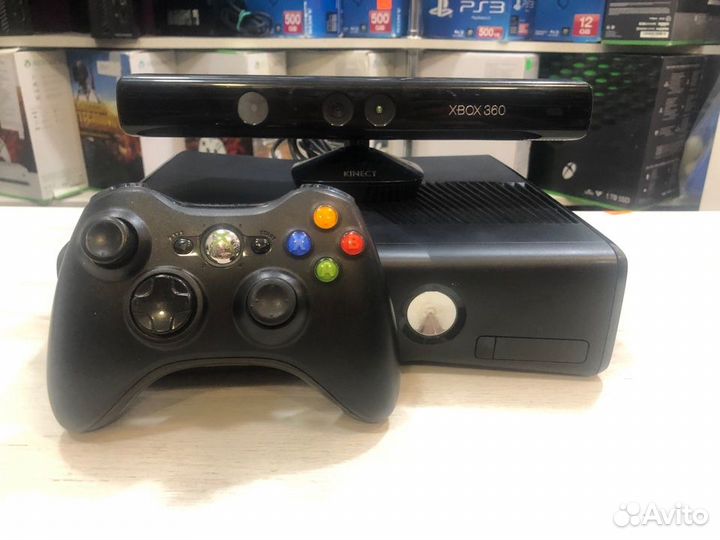 X-Box 360 Slim 250gb + Kinect + 87 игр+ джой пров