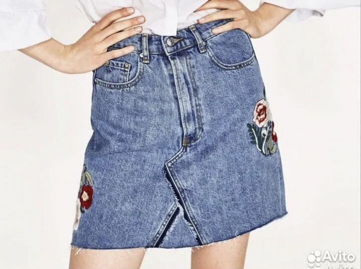 Юбка джинсовая Zara Зара
