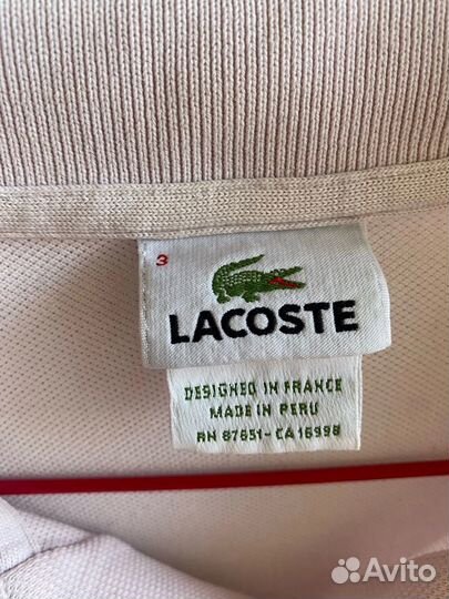 Футболка Поло lacoste белая