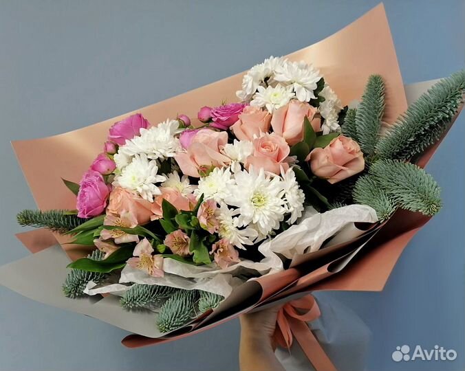 Букет из живых цветов