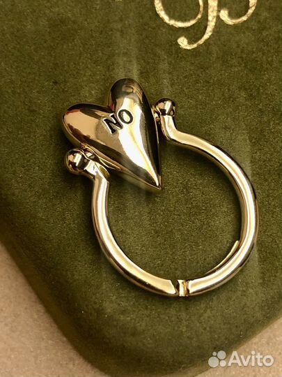 Поворотное кольцо любви YES/NO позолота