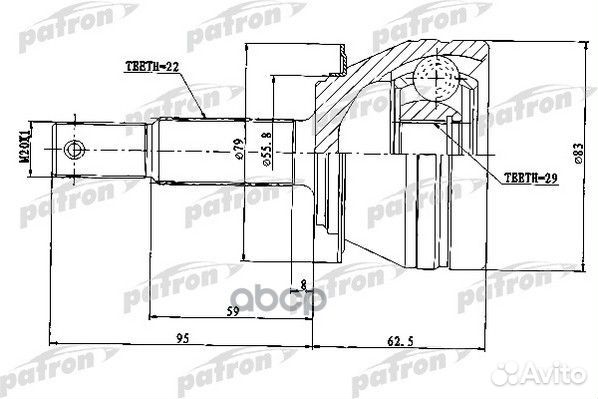 Шрус patron PCV1234 patron