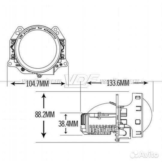 Светодиодные линзы Aozoom A3+ Bi-Led (комплект 2 ш