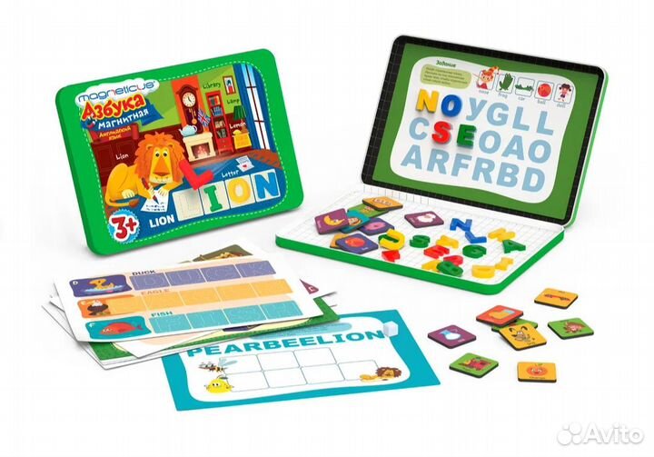 Магнитная азбука английский язык с заданиями, ма-0