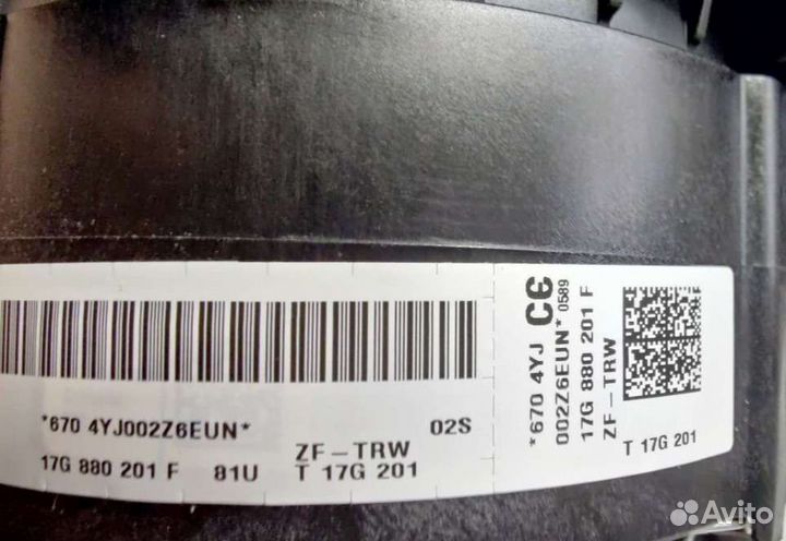 Подушка безопасности Фольксваген тигуан 16+