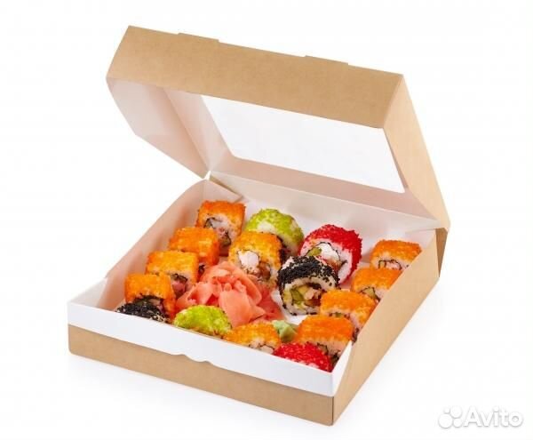 Коробка крафт с окном ECO Tabox 1500ml