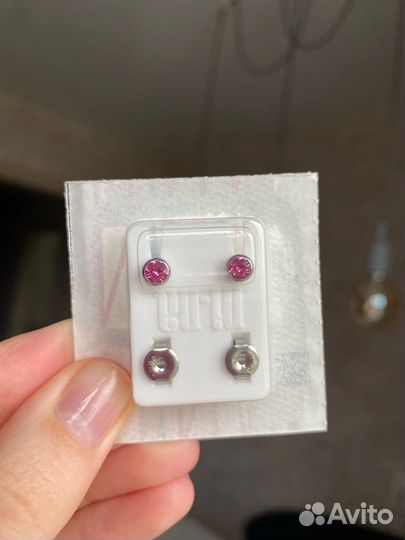Серьги пирсинг прокол ушей