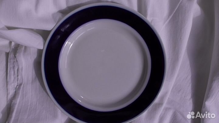 Тарелки с синей каёмкой СССР