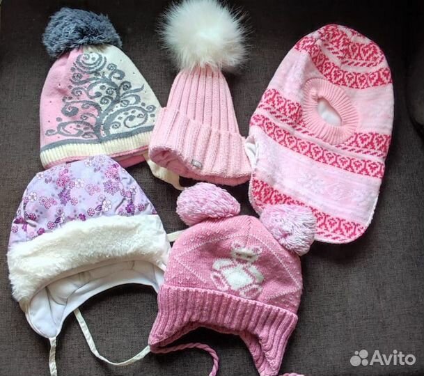 Детские шапки+варежки