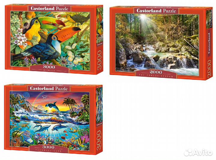 Пазлы от 15 до 3000 деталей в ассортименте Новые