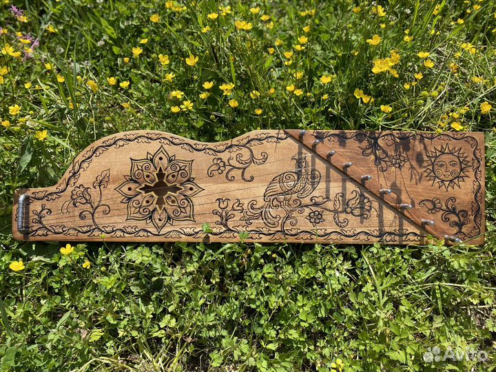 Гусли Авдоши 9 струнные с росписью